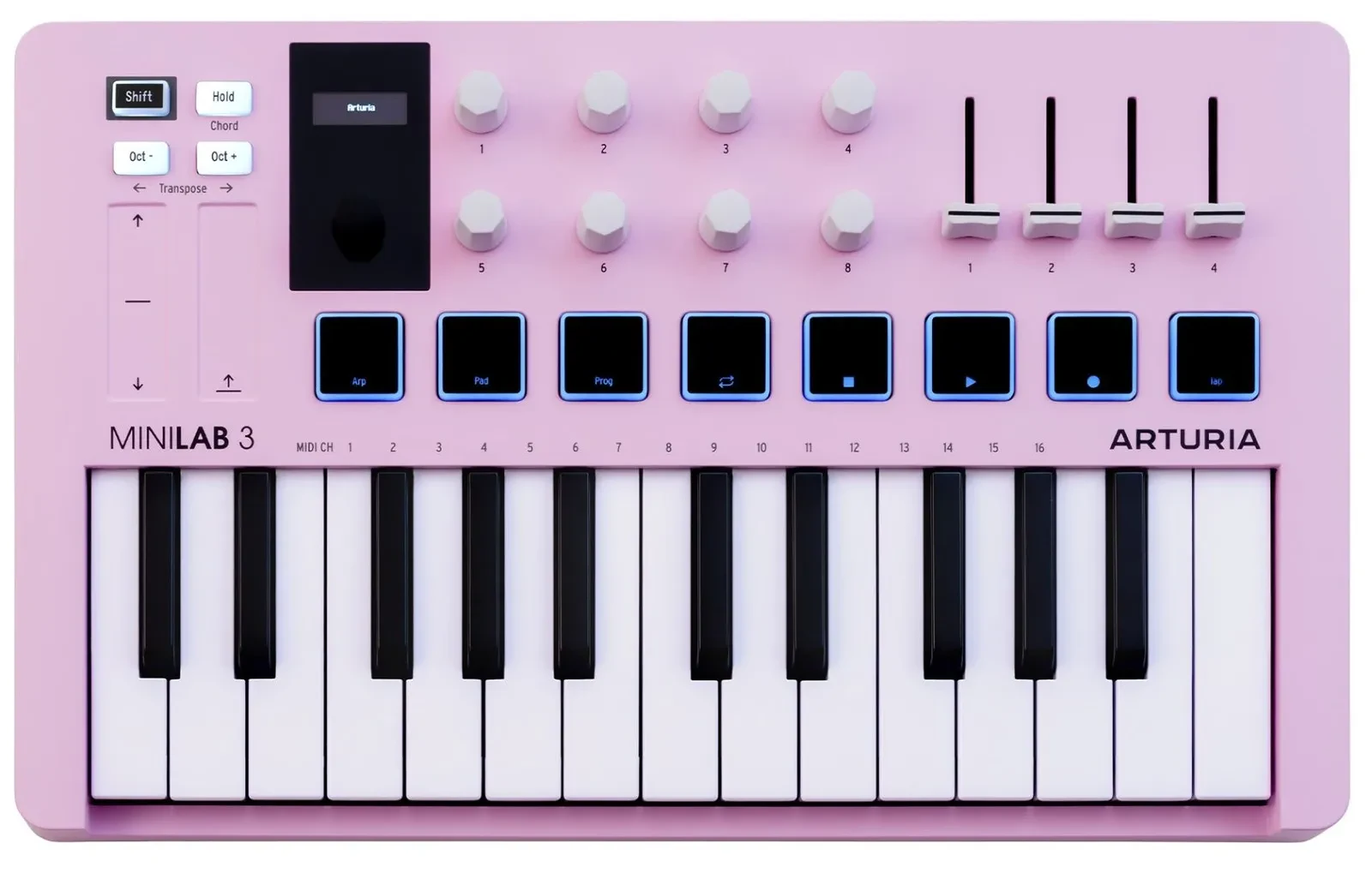 MIDI-клавиатура Arturia MiniLab 3 Rose Quartz 25-Key розовый