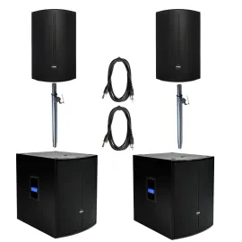 Audio Discovery 15+18 Stage 4, Aktive Lautsprecher & Bassboxen Set, 400W RMS