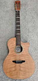 Luna High Tide Exotic Mahogany Top Nylon String Cutaway Acoustic Electric Guitar