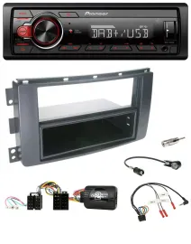 Pioneer MP3 1DIN DAB USB Lenkrad Autoradio für Smart ForFour 2004-2006 schwarz