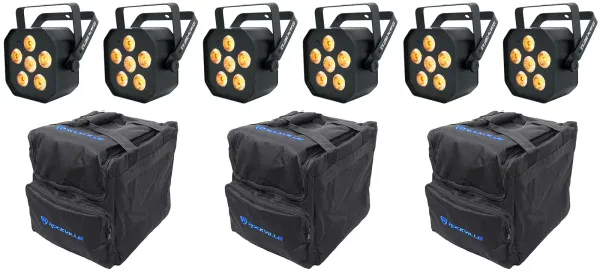 Светодиодный прибор Chauvet DJ EZLink Par Q6BT ILS RGBA с чехлом (6 штук)