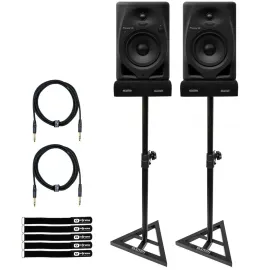 Студийные мониторы Pioneer DM-50D-BT-W 5" Bluetooth, черные (набор, пара) со стойками