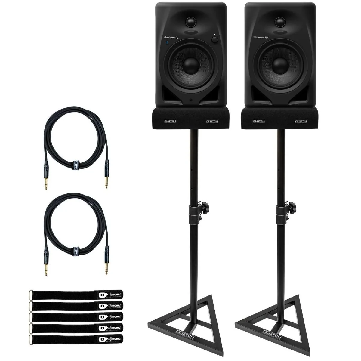 Студийные мониторы Pioneer DM-50D-BT-W 5" Bluetooth, черные (набор, пара) со стойками