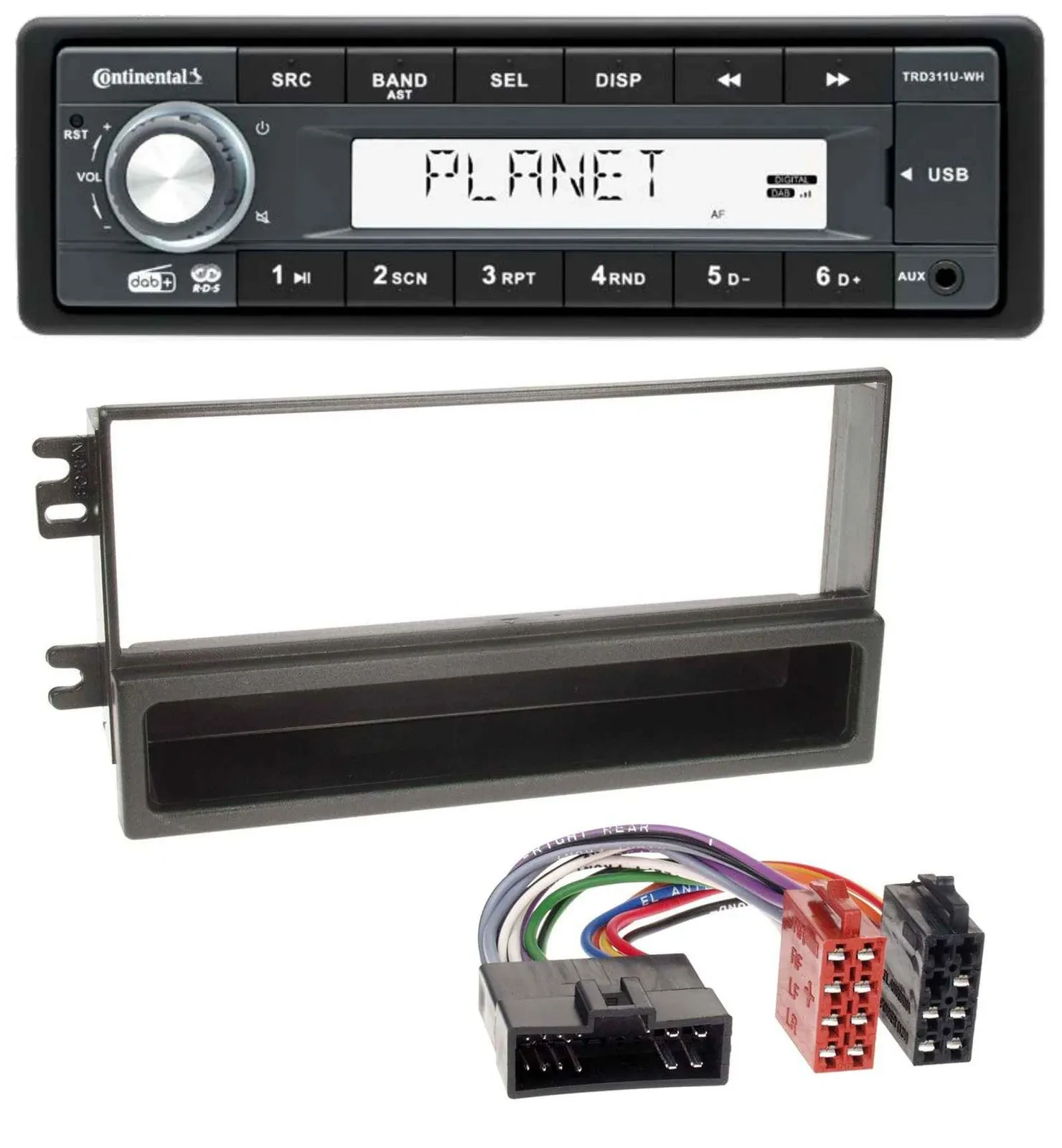 Continental MP3 AUX USB DAB 1DIN Autoradio für Kia Sportage I (2000-2005)