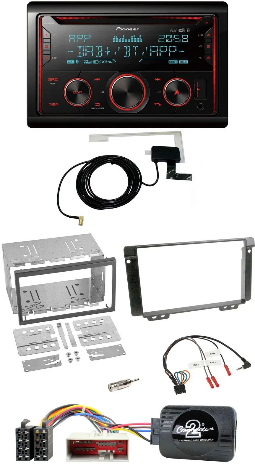 Pioneer 2DIN Lenkrad DAB USB CD Bluetooth Autoradio für Land Rover Freelander 20