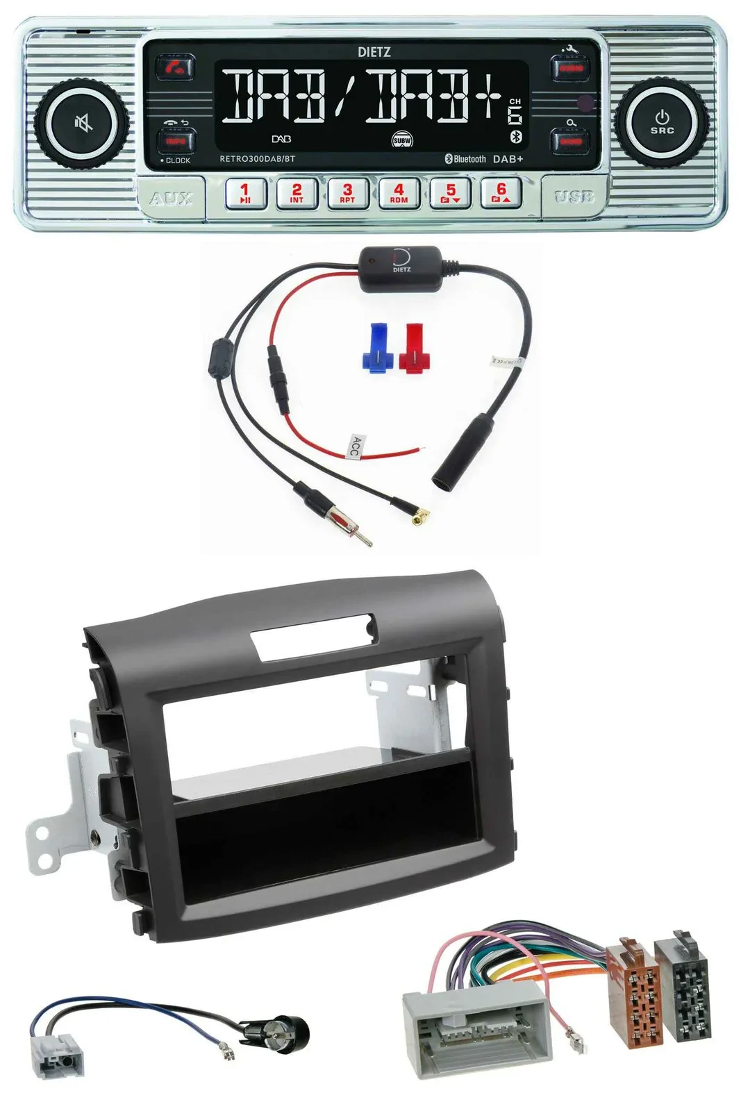 Dietz DAB USB MP3 Bluetooth Autoradio für Honda CR-V (ab 2013)