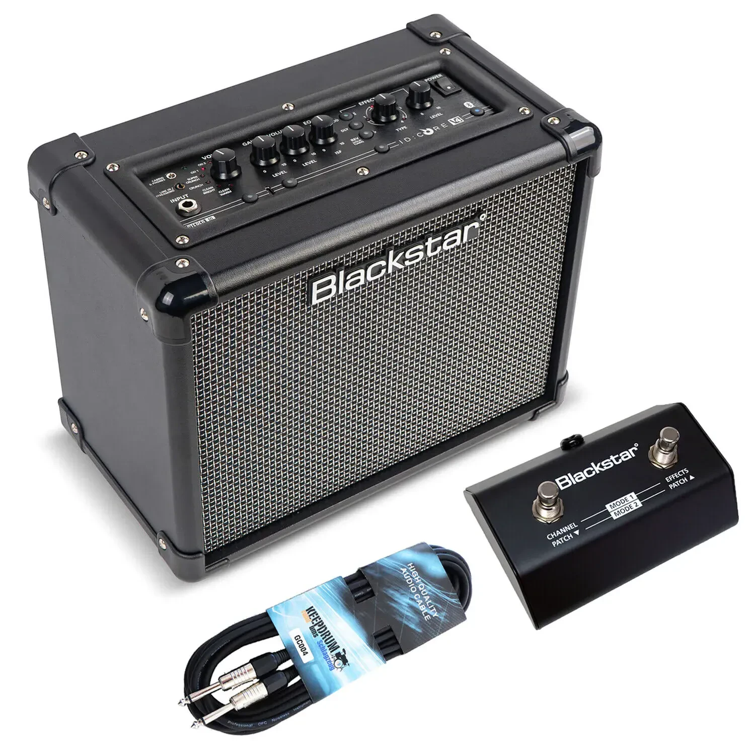 Комбоусилитель для электрогитары Blackstar ID:Core 10 V4 10W Bluetooth с футсвитчем и кабелем