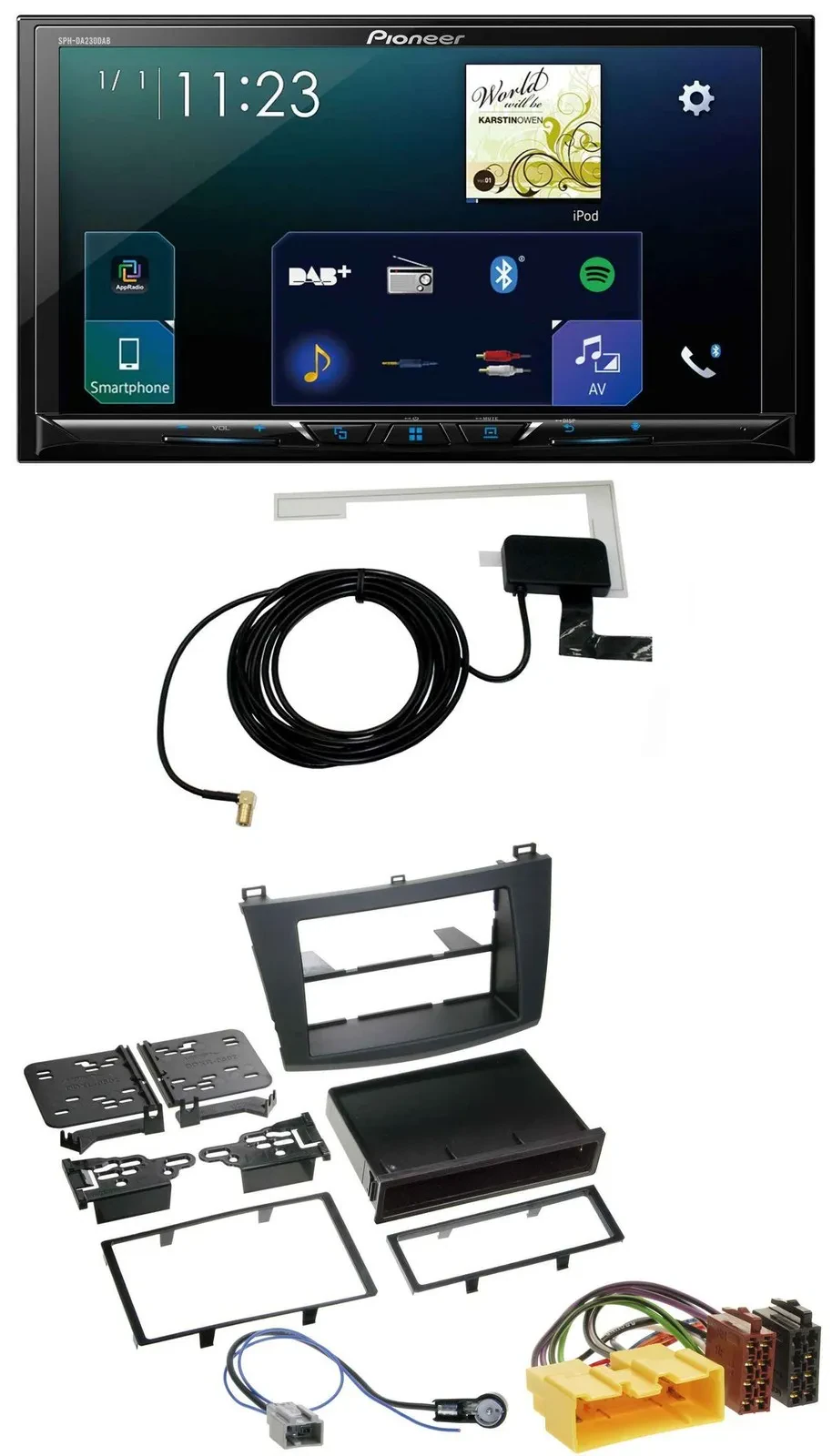 Автомагнитола для Mazda 3 (2009–2013) Pioneer 2DIN DAB USB MP3 Bluetooth