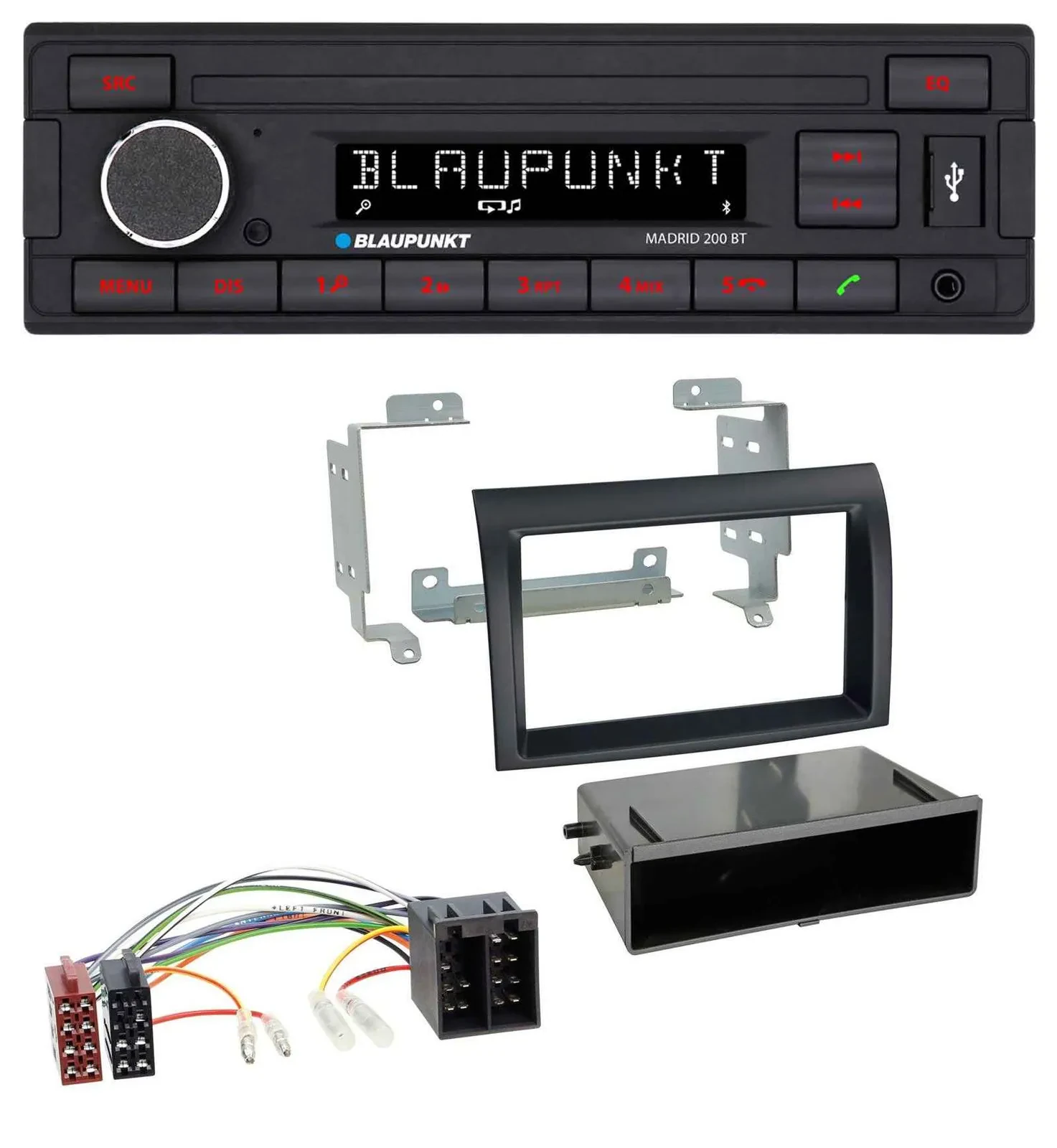 Автомагнитола для Fiat Ducato (2006–2010) Blaupunkt USB AUX Bluetooth MP3 черный