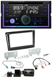 JVC Lenkrad USB 2DIN DAB Bluetooth CD Autoradio für Fiat Doblo VDO ab 2015 piano