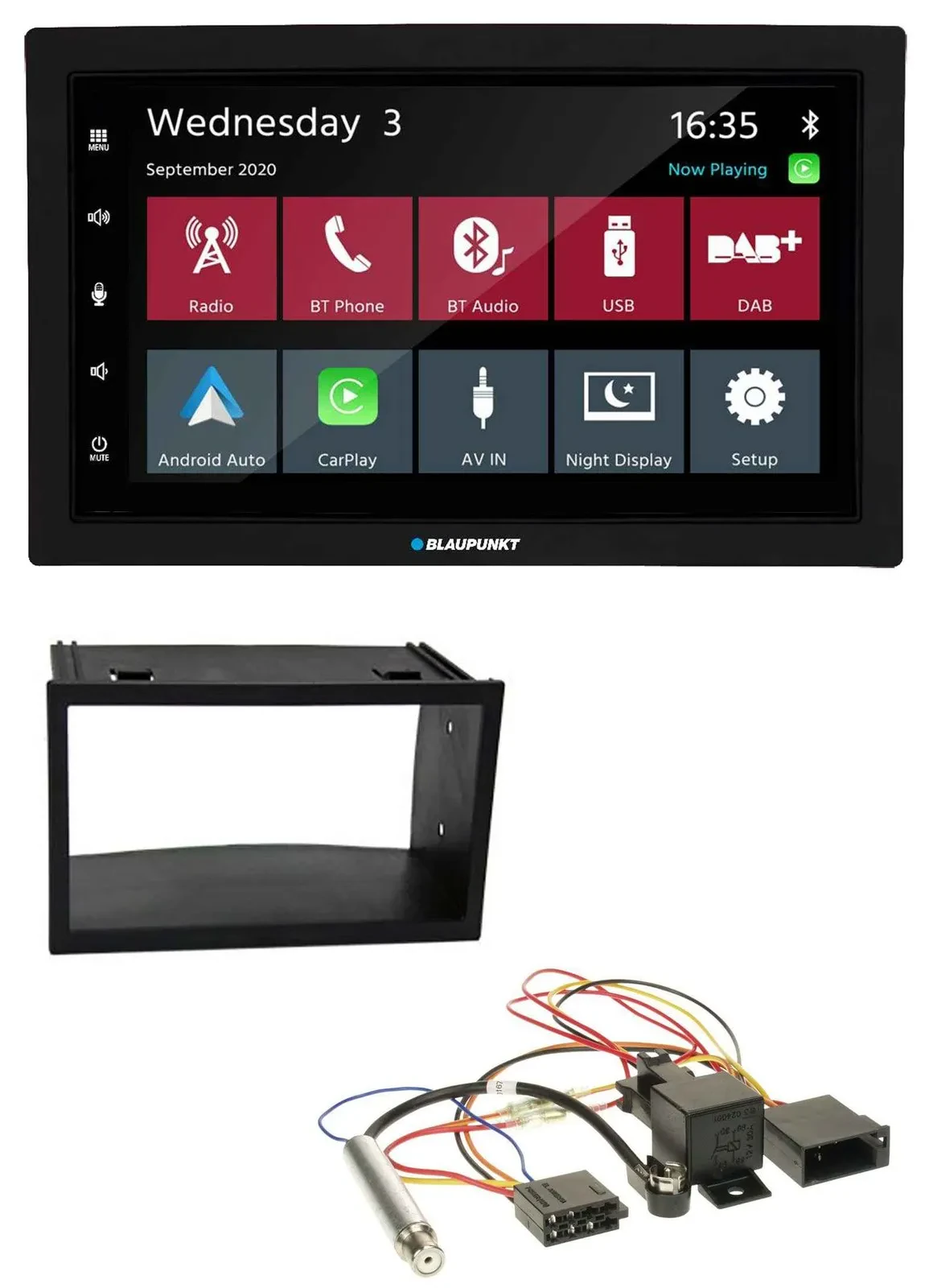 Автомагнитола Blaupunkt 2-DIN, DAB, Bluetooth, USB, MP3 для VW Golf 4/Passat/Polo/T4/Fox
