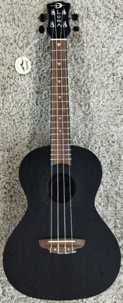 Luna Model UKE VMT BKS Tenor Acoustic Mahogany Black Satin Finish Ukulele