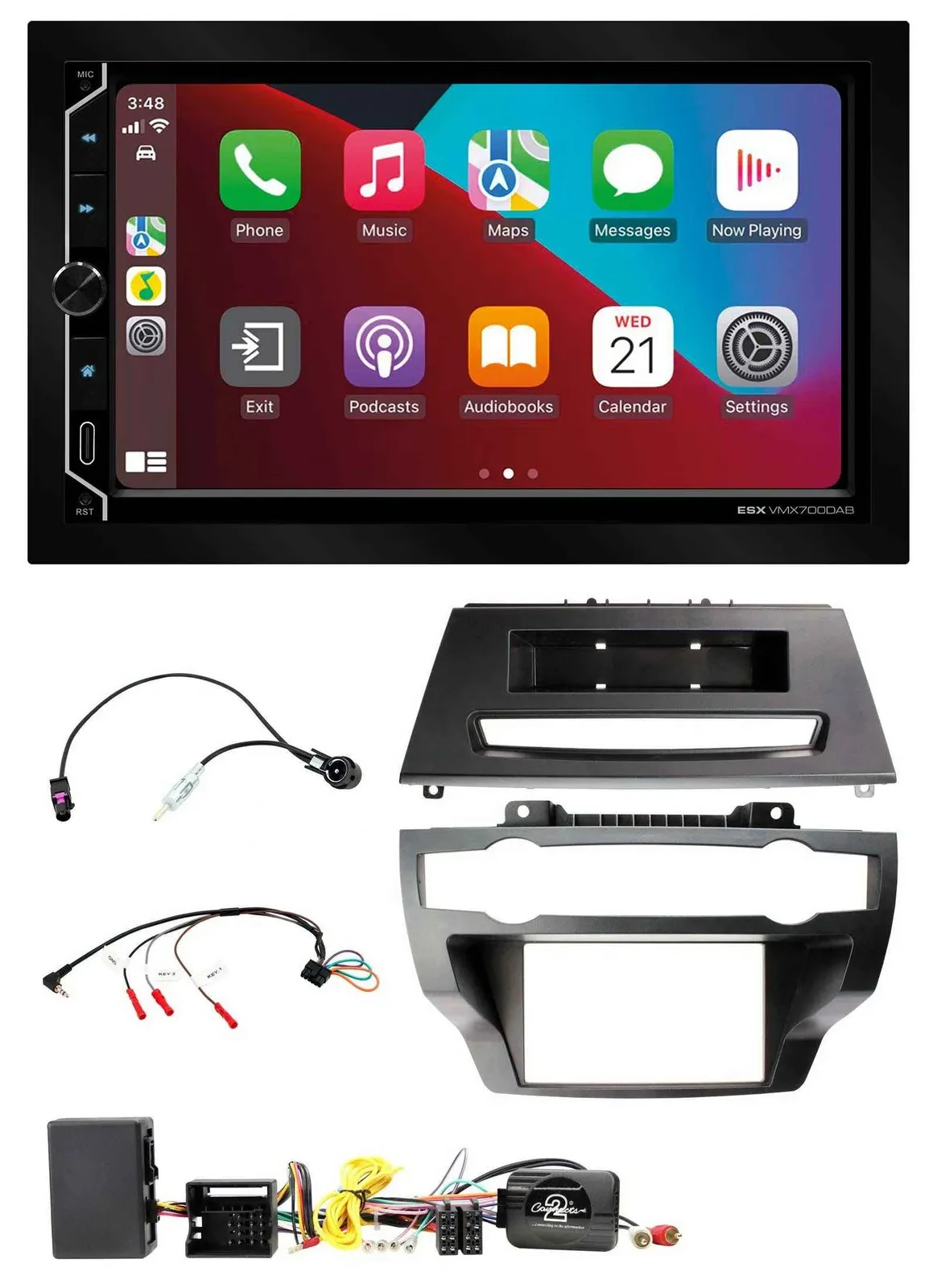 ESX 2DIN DAB USB Lenkrad Bluetooth Autoradio für BMW X5 X6 E70 E71 07-13 Verstär