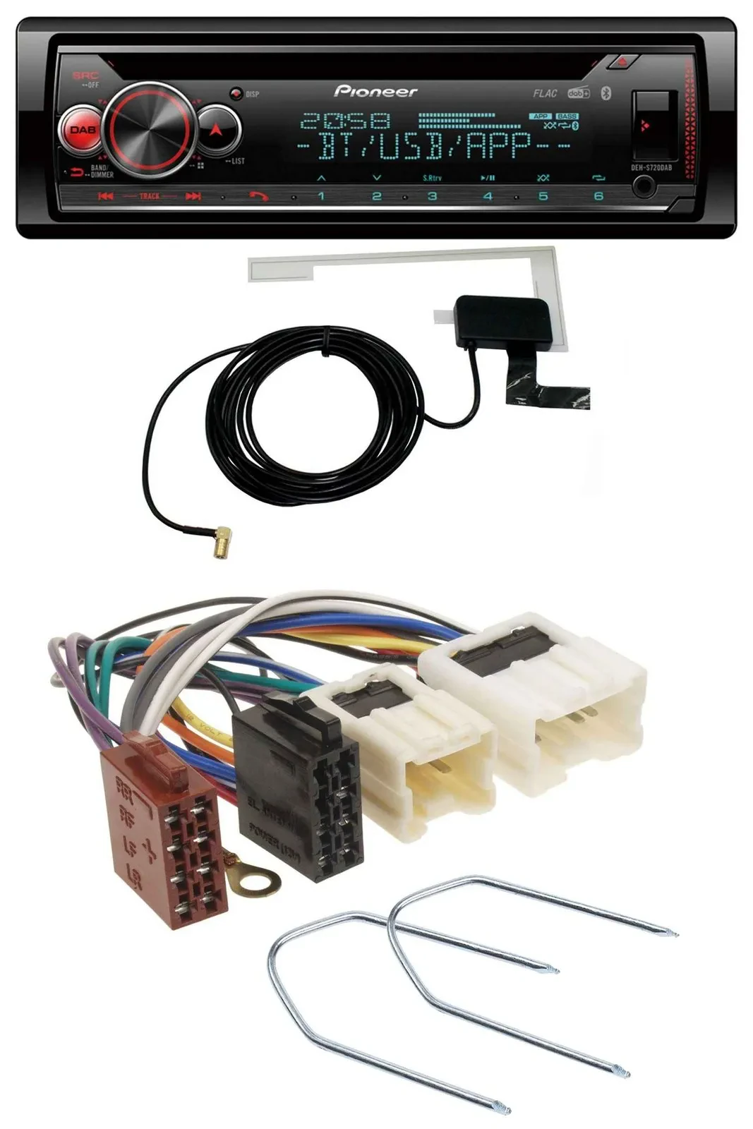 Автомагнитола для Nissan Pathfinder 96–03, Quest 93– Pioneer DAB, CD, MP3, USB, Bluetooth