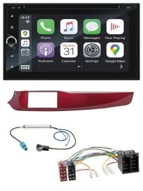 Blaupunkt 2DIN Bluetooth DAB USB DVD MP3 Autoradio für Alfa Giulietta 10-13 rot
