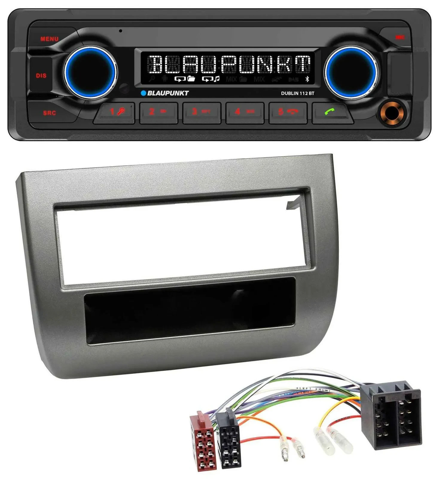 Blaupunkt MP3 Bluetooth USB AUX Autoradio für Lancia Y (843 03-11) anthrazit