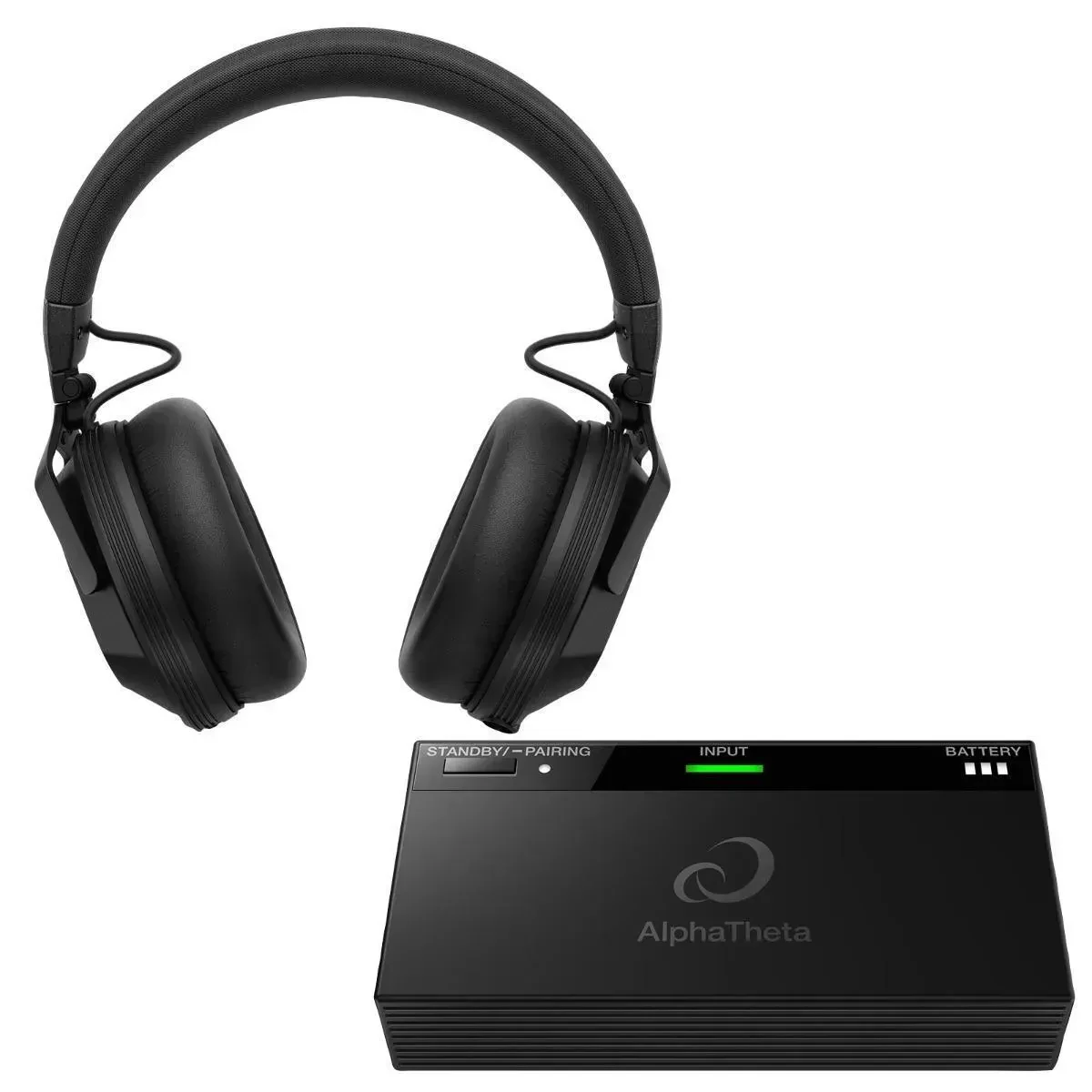 Беспроводные наушники для DJ AlphaTheta HDJ-F10-TX накладные, с передатчиком, черные