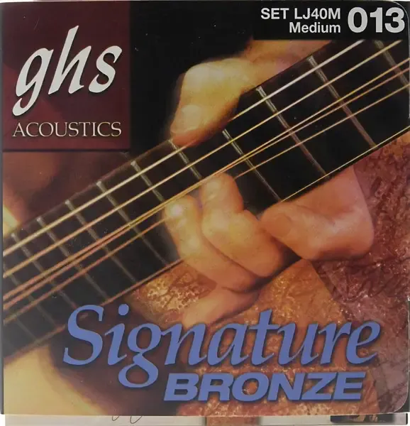 Струны для акустической гитары GHS LJ 40M Laurence Juber Signature Bronze Medium 13-56