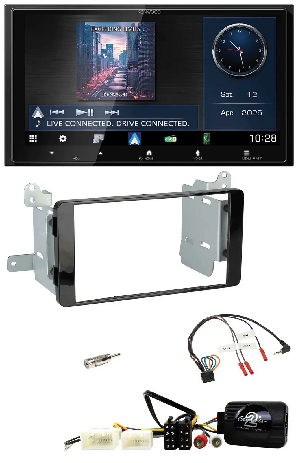 Автомагнитола для Mitsubishi L200 Kenwood 2DIN Bluetooth USB DAB (поддержка кнопок на руле), с 10/2015