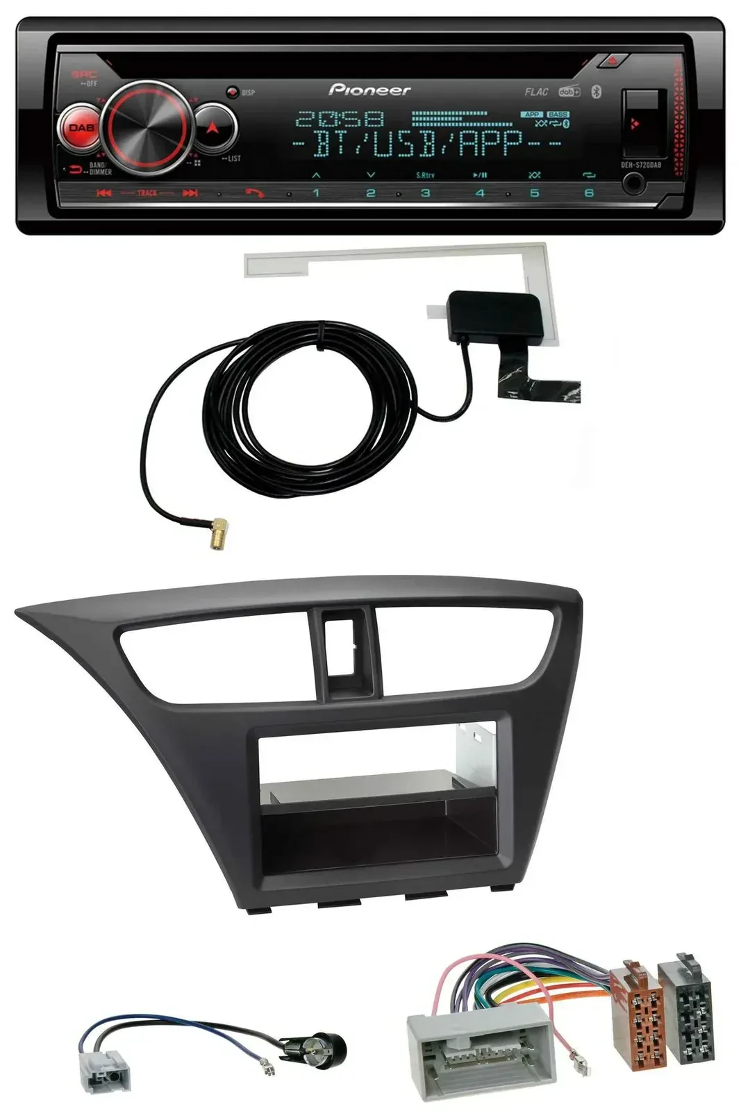 Автомагнитола для Honda Civic (с 2012) Pioneer DAB CD MP3 USB Bluetooth