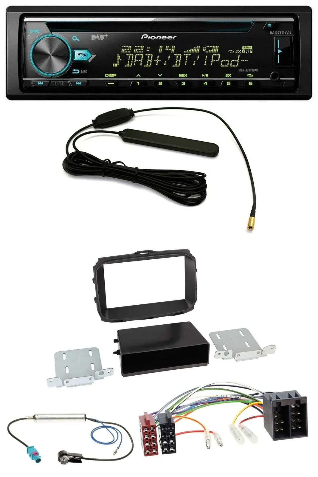 Автомагнитола Pioneer CD/MP3/AUX/DAB/USB для Alfa Romeo Giulietta 2013–2021 ISO