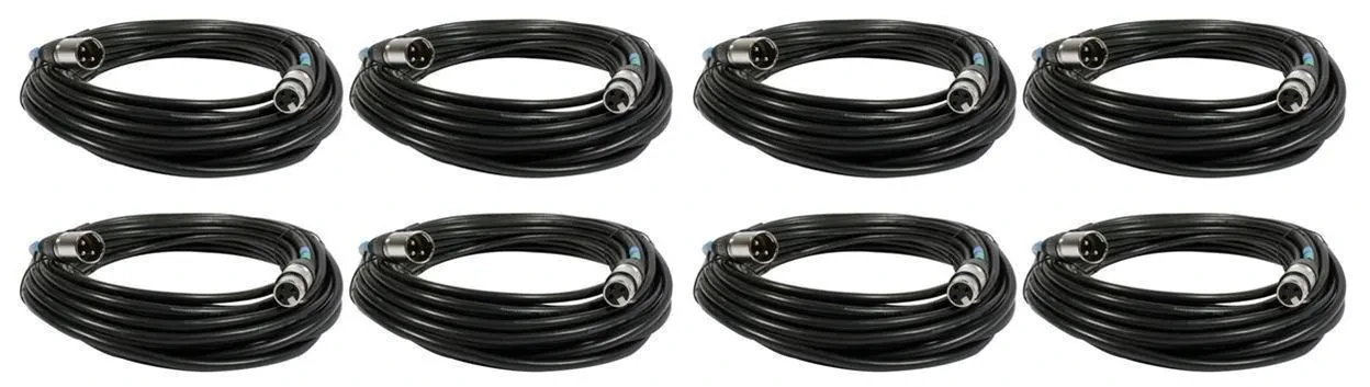 DMX-кабель Chauvet DJ DMX3P50FT 50 ft (15.2 м), 3-pin XLR (male-female) (набор, 8 шт.)