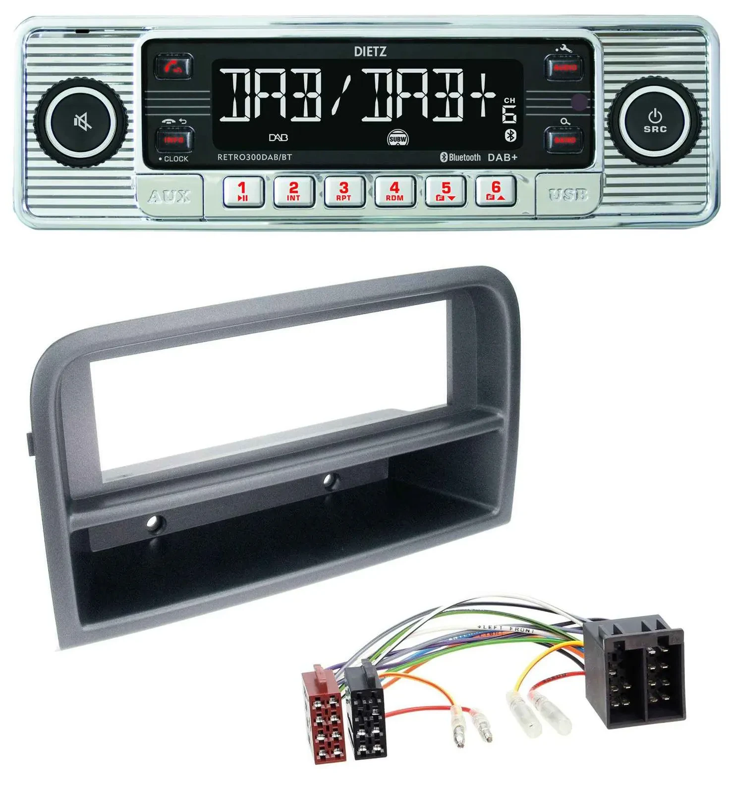 Dietz Bluetooth MP3 DAB USB Autoradio für Fiat Croma (ab 2005)