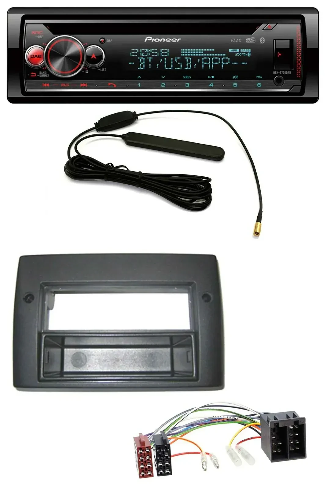 Автомагнитола для Fiat Stilo 192 (2001–2008) Pioneer CD/USB/DAB/Bluetooth/MP3