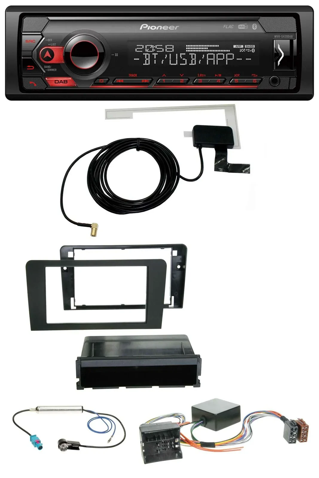 Pioneer DAB USB MP3 Bluetooth Autoradio für Audi A3 8P 06-12 Symphony Infinity A