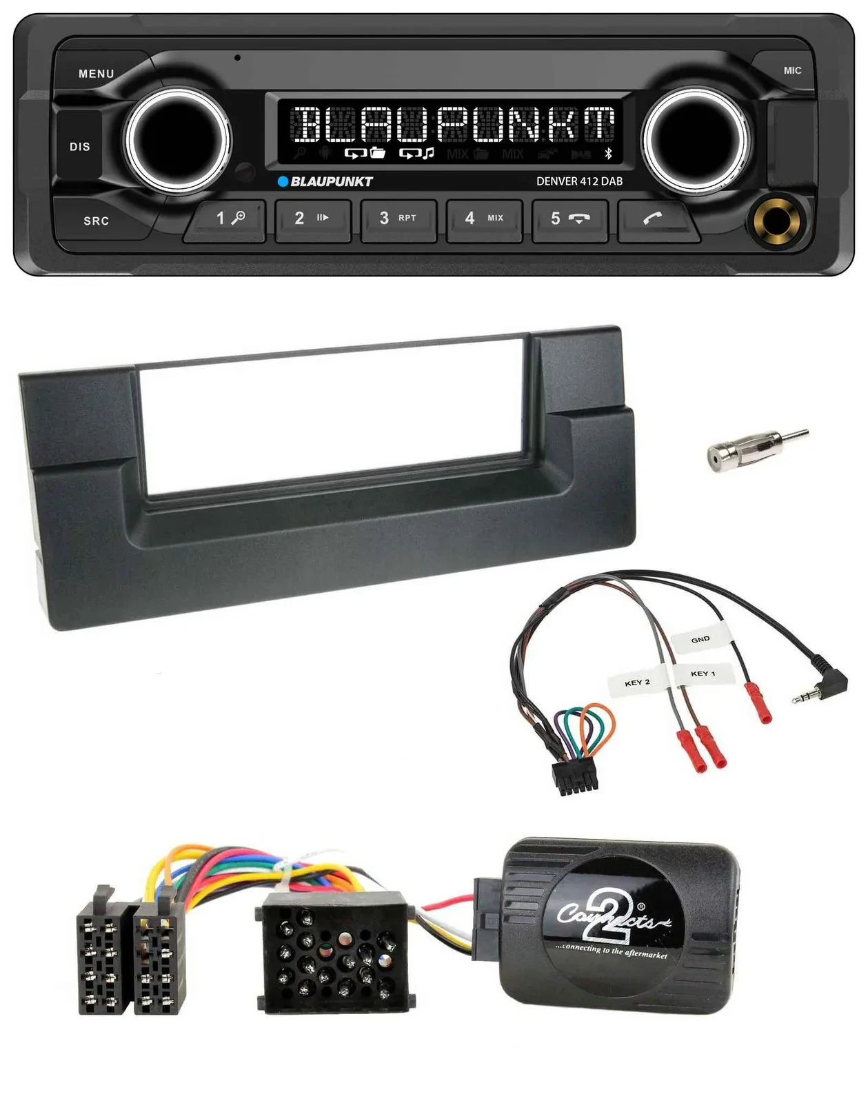 Blaupunkt Bluetooth DAB Lenkrad USB Autoradio für BMW 5er E39 1996-2004 Aktivsys