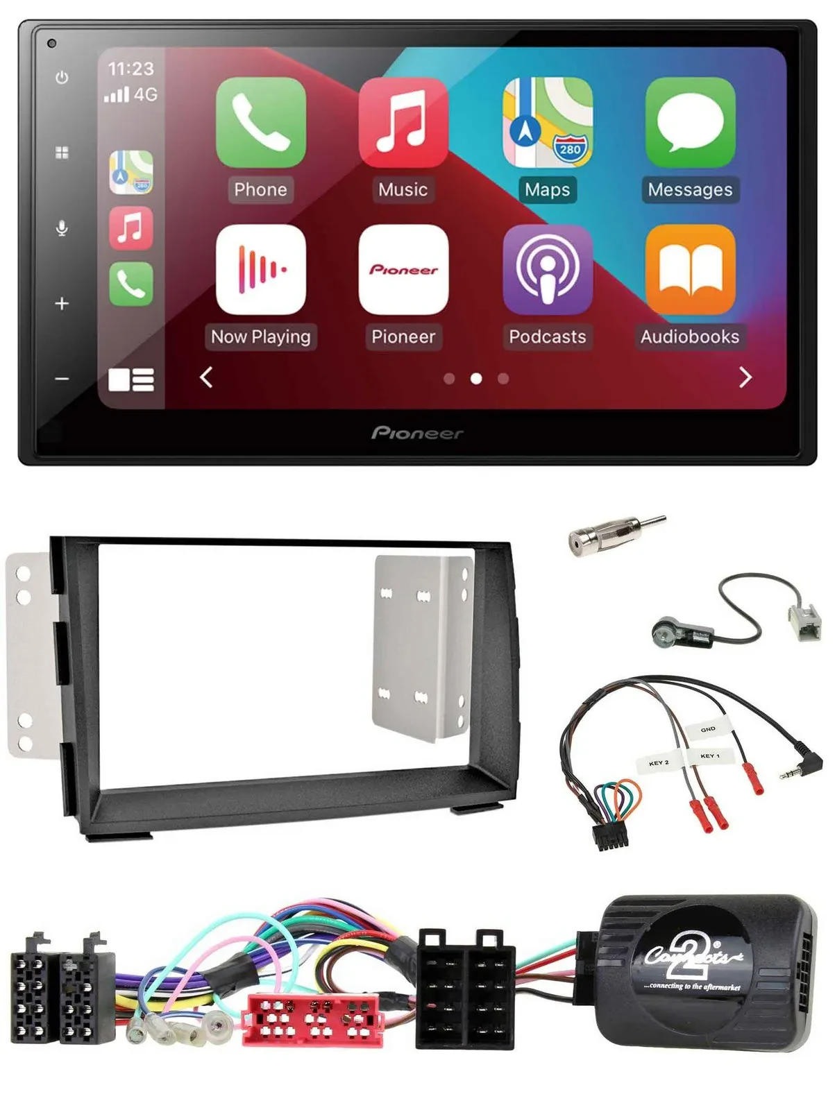 Pioneer USB Lenkrad DAB 2DIN Bluetooth Autoradio für Kia Venga 2010-2019