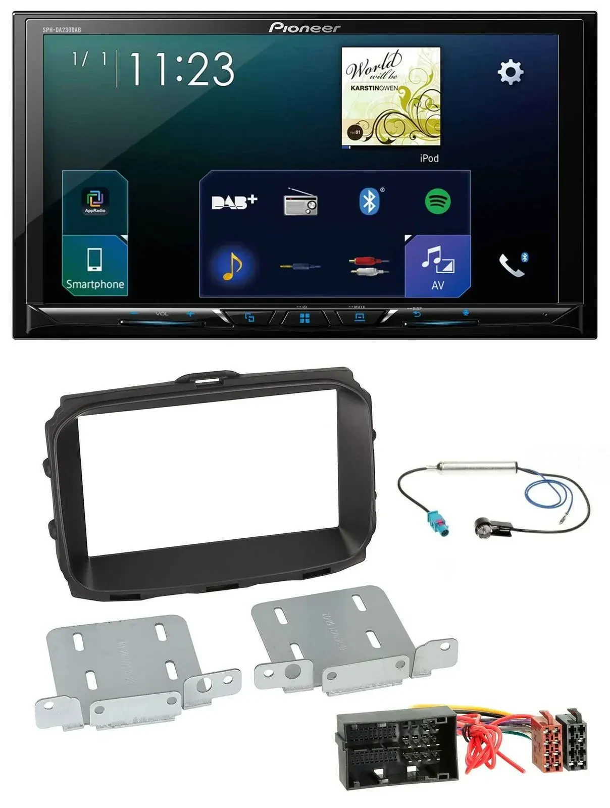 Автомагнитола Pioneer 2DIN, DAB, Bluetooth, USB, MP3 для Alfa Romeo Giulietta 940 (facelift)