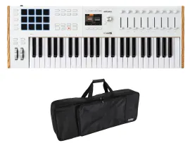 Arturia KEYLAB 49-Key Mk3 White USB Midi Keyboard Controller+On-Stage Bag