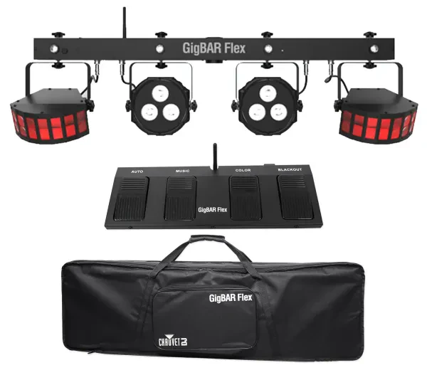 Chauvet DJ GigBAR Flex Lighting System For Church Stage Design Derby+Wash Lights