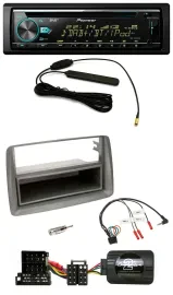 Автомагнитола для Alfa Romeo GT/147 Pioneer CD/MP3, DAB, USB, серебристая, с поддержкой кнопок на руле