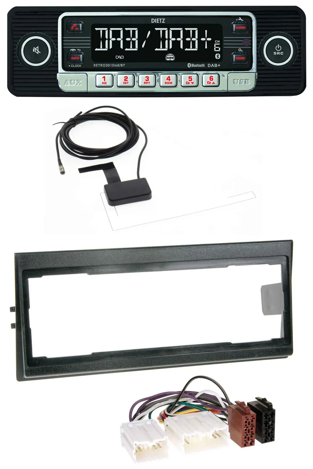 Dietz DAB Bluetooth USB MP3 Autoradio für Volvo 940, 960, S40 (bis 2000)