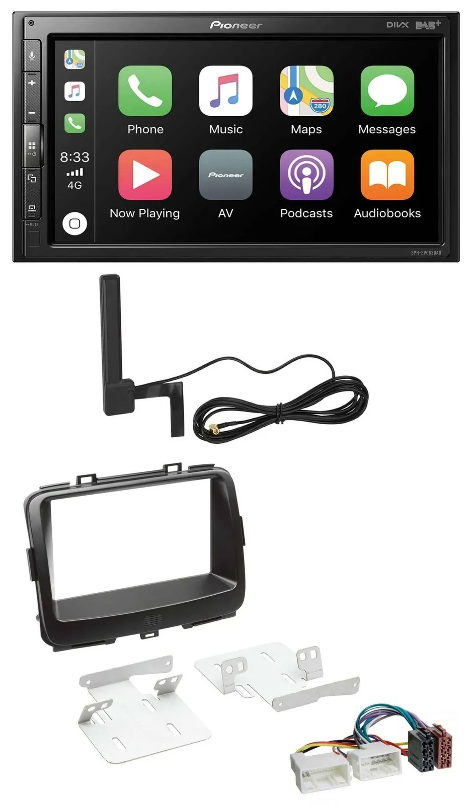 Автомагнитола для Kia Carens 4 (RP) с 2013 Pioneer 2DIN, Bluetooth, DAB, USB, MP3