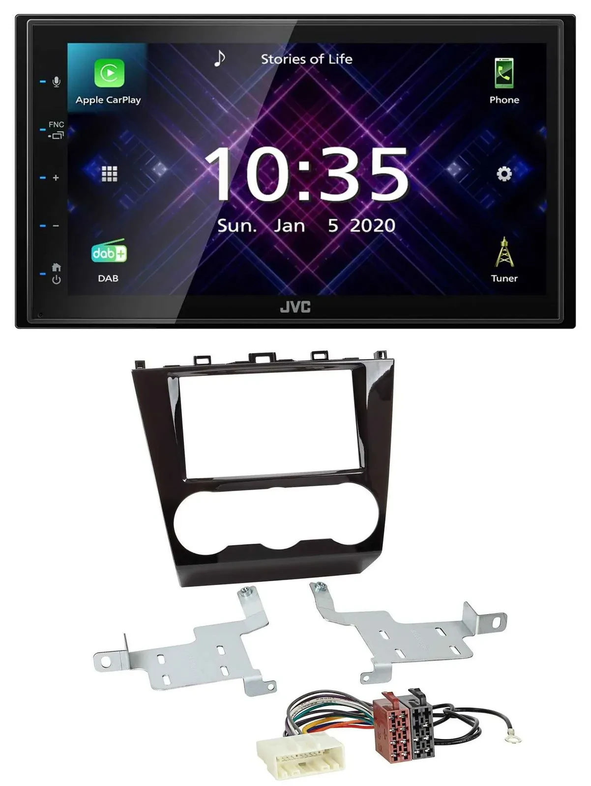 Автомагнитола для Subaru Forester JVC DAB, 2-DIN, MP3, Bluetooth, USB (с 2015)