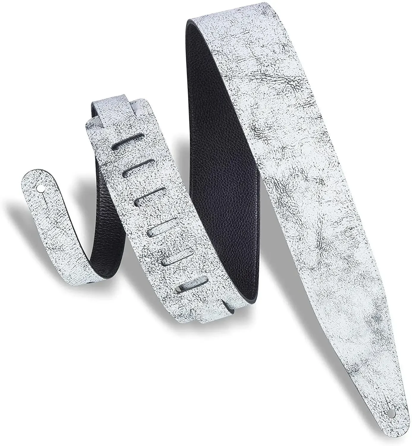 Ремень для гитары Levy's MG317BOG Garment Leather Distressed Design White