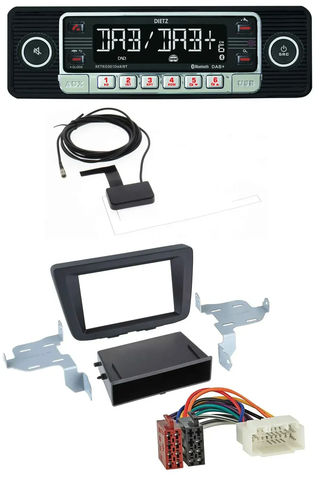 Dietz DAB Bluetooth USB MP3 Autoradio für Suzuki Baleno (EW, ab 2016)