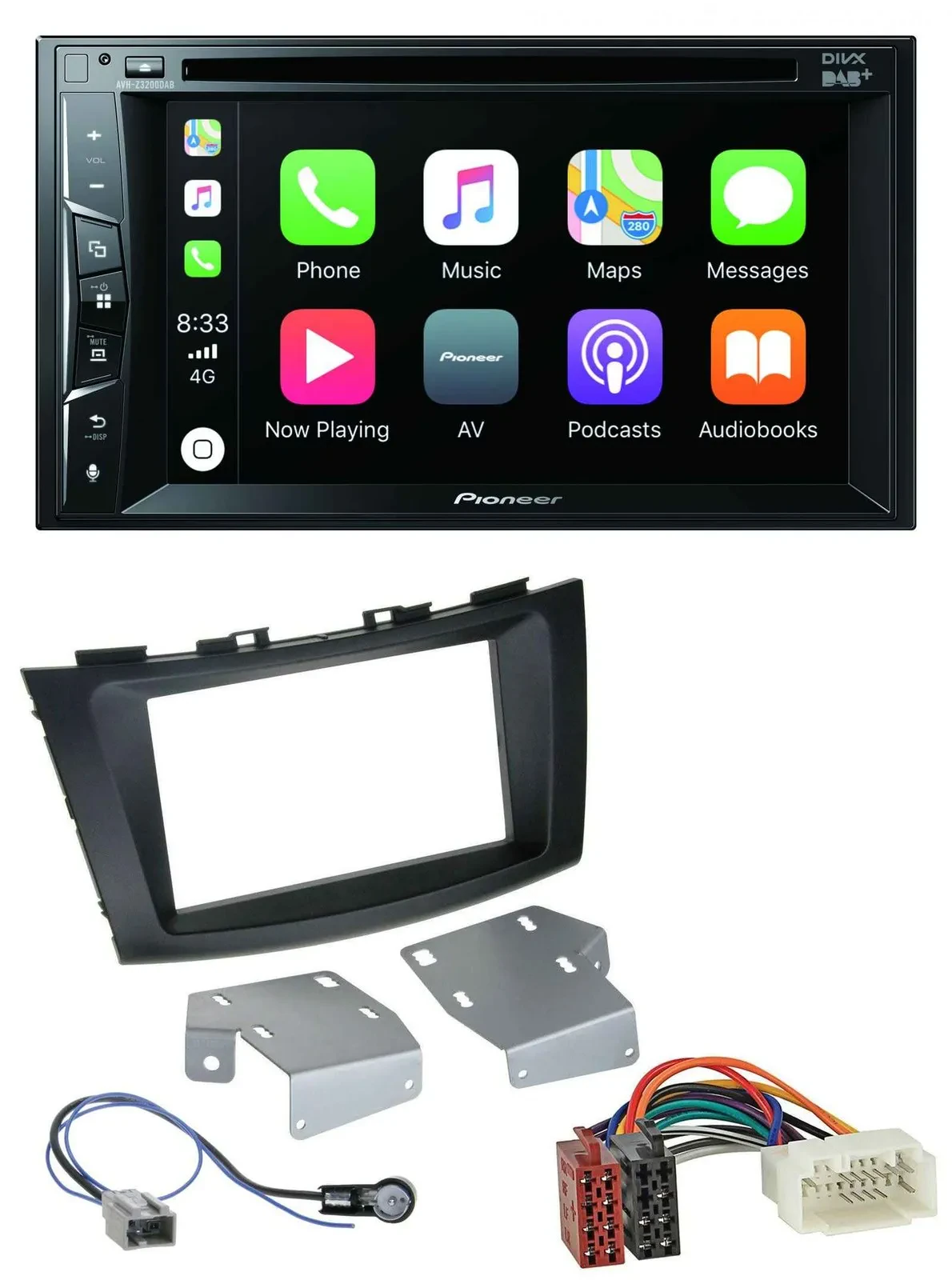 Pioneer MP3 USB DVD Bluetooth DAB 2DIN Autoradio für Suzuki Swift (ab 2010)