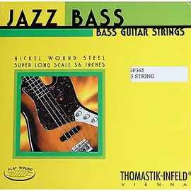 JF365 Jazz Flat Wound Комплект струн для 5-струнной бас-гитары, никель, 44-136, Thomastik