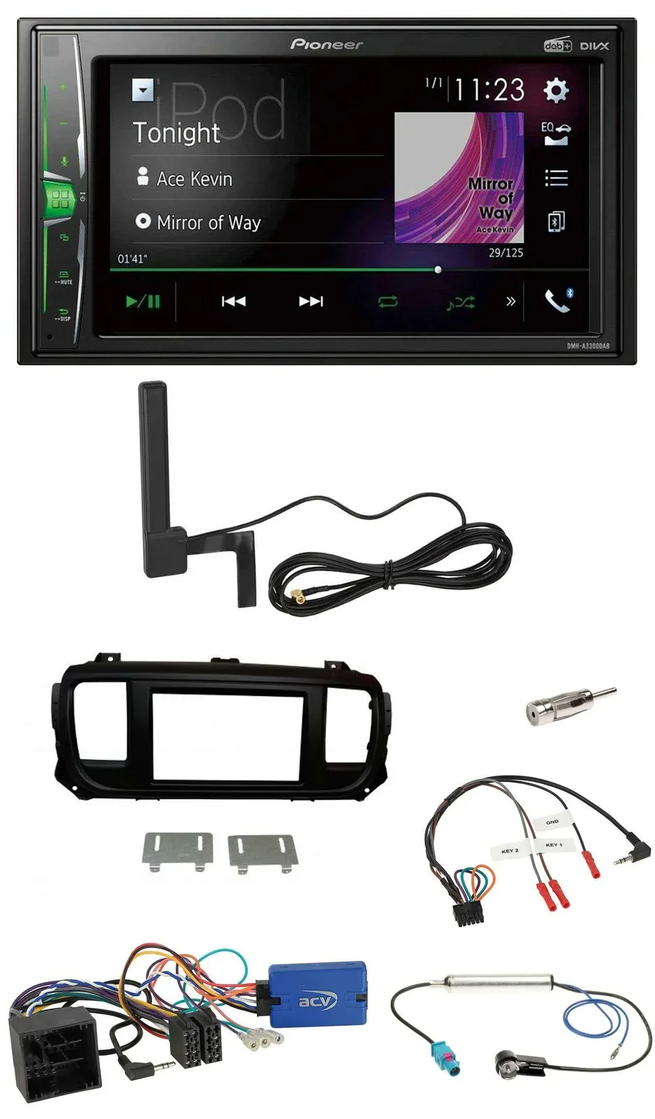 Автомагнитола для Citroen Spacetourer/Jumpy Pioneer 2DIN DAB Bluetooth MP3