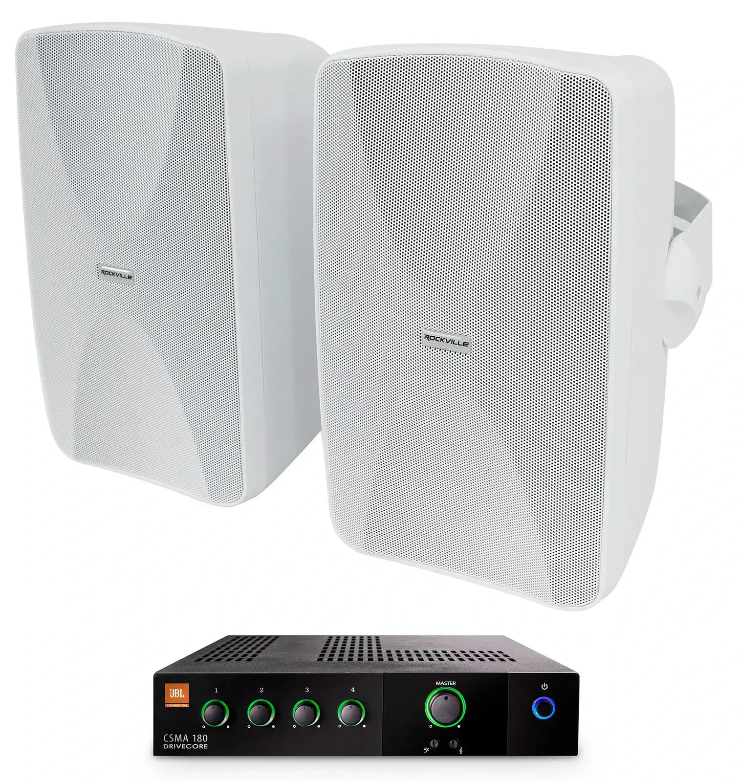 Настенная акустика JBL WET-6525W White с усилителем (пара)