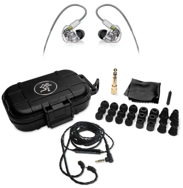 Mackie MP-360 Triple Balanced Armature Professional In-Ear Monitors+Hard Case