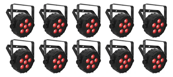 Прибор смены цвета Chauvet DJ SLIMPAR T6 BT ILS D-Fi USB DMX RGB LED (10 штук)