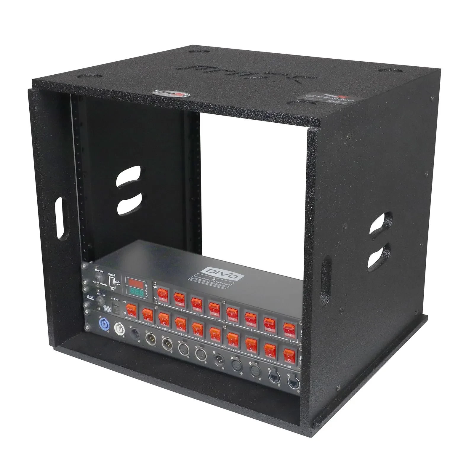 ProX XS-BLAQ10U14 BLAQ Series 10U Rack Case 14" Deep Vertical Amp Rack