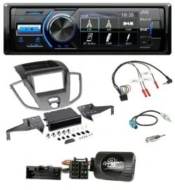 JVC Bluetooth Lenkrad USB DAB Autoradio für Ford Transit V363 15-18 ohne Display