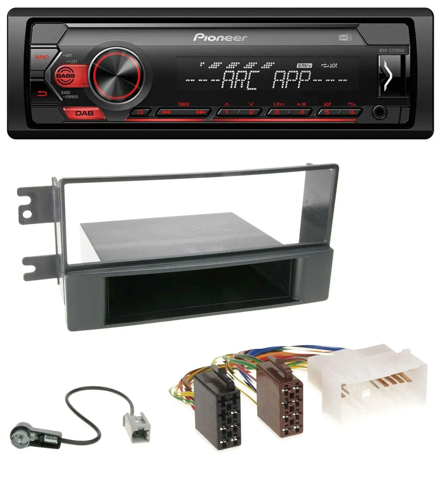 Pioneer DAB 1DIN MP3 AUX USB Autoradio für Kia Cerato (ab 2007)