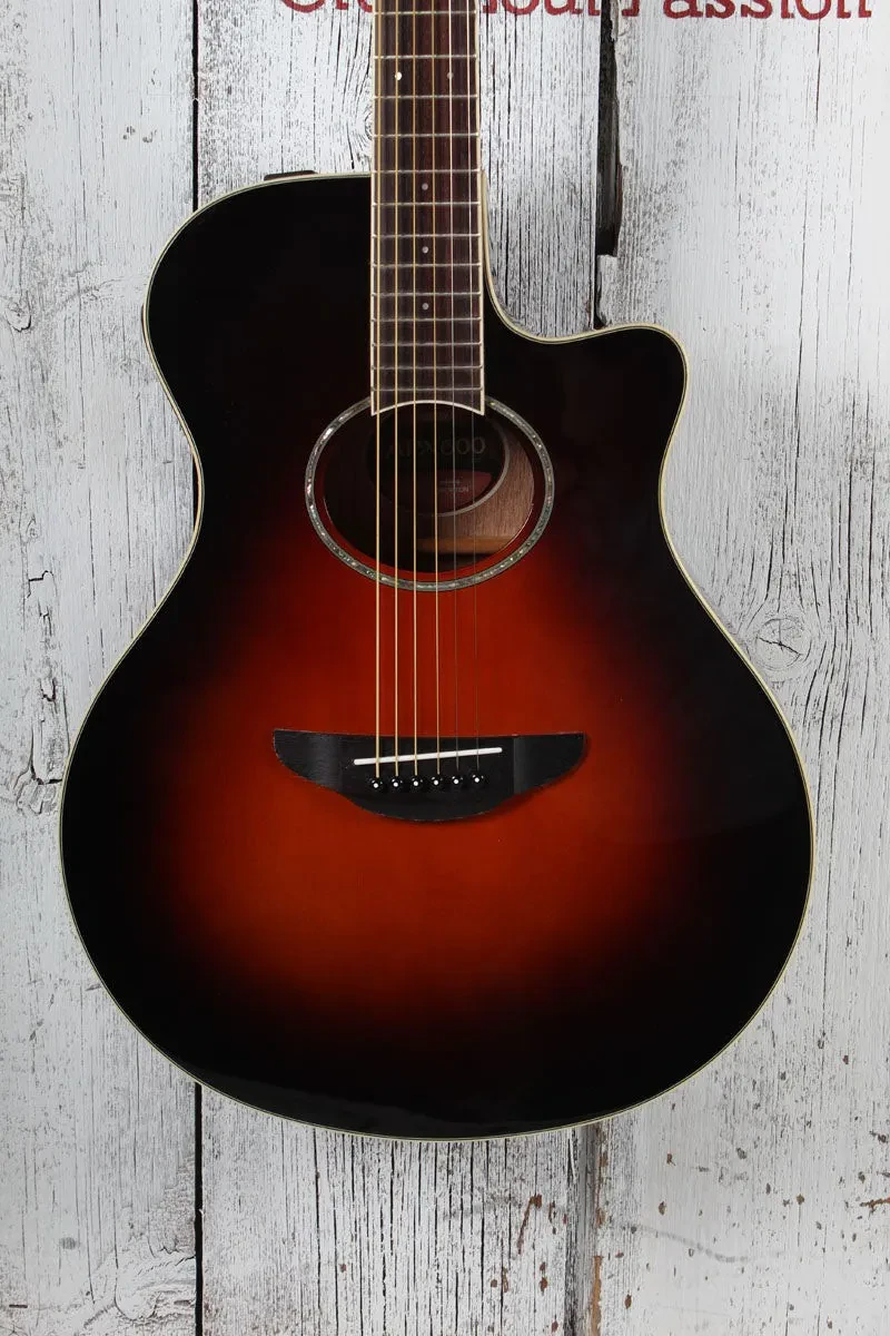Yamaha Thinline Cutaway Acoustic Electric Guitar Old Violin Sunburst APX600 OVS